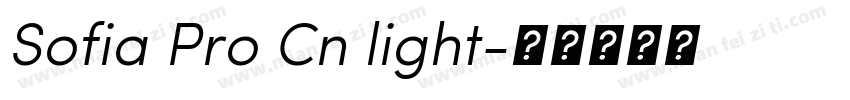 Sofia Pro Cn light字体转换